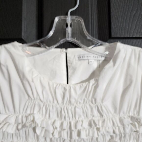 English Factory Sz. S White Short Sleeve Ruffle Tee Dress - Picture 11 of 16